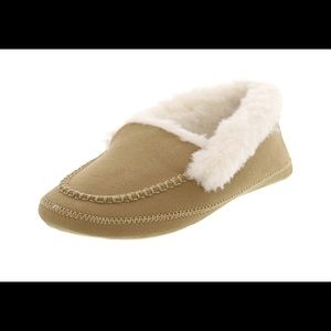 Janie And Jack Faux Fur Lined Slipper Tan size 12